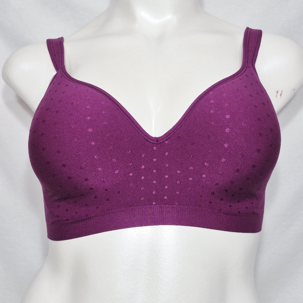 40DD Bali 3463 B540‎ Comfort Revolution Wire Free Bra Plum Dot NWT